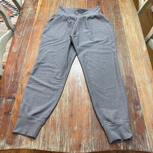 Old Navy Active Heathered Gray Powersoft High Rise Joggers Medium